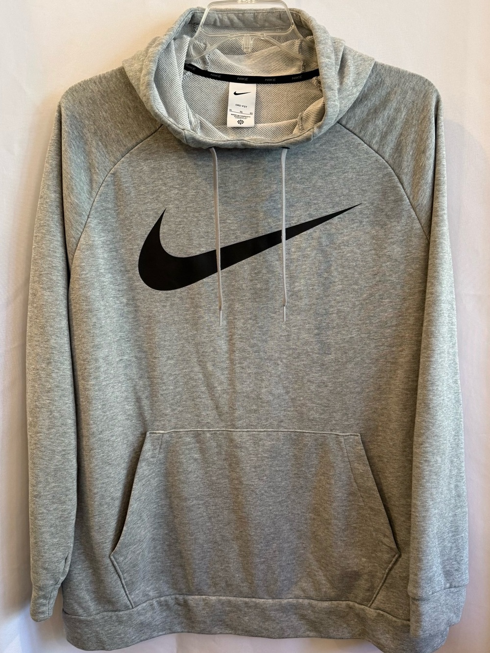 Nike Gray Hoodie with Black Swoosh Logo